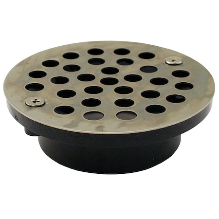 Jones Stephens 2in. x 3in. General Purpose ABS Drain with 4-1/4in. Nickel Bronze Round Strainer D54313